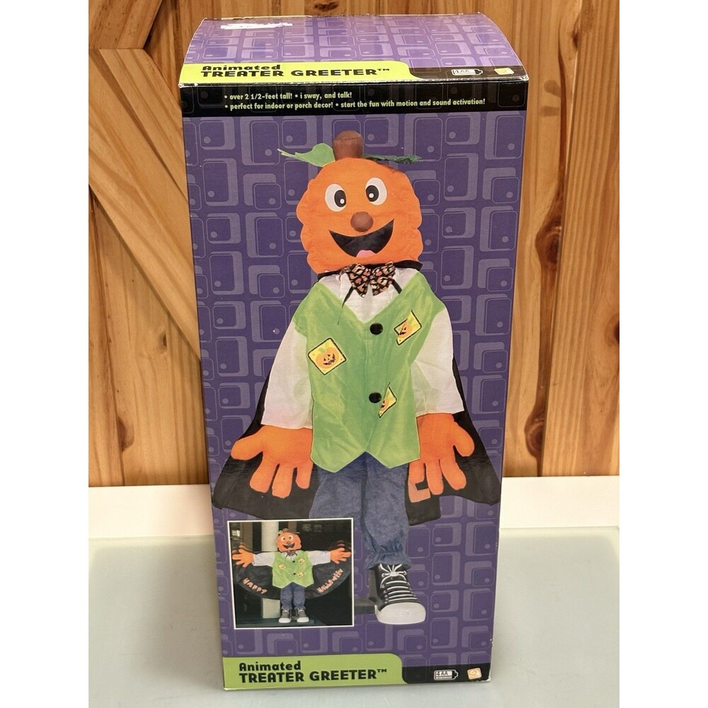 Gemmy Halloween Animated Jack-o-Lantern Treater Greeter ORIGINAL BOX TESTED